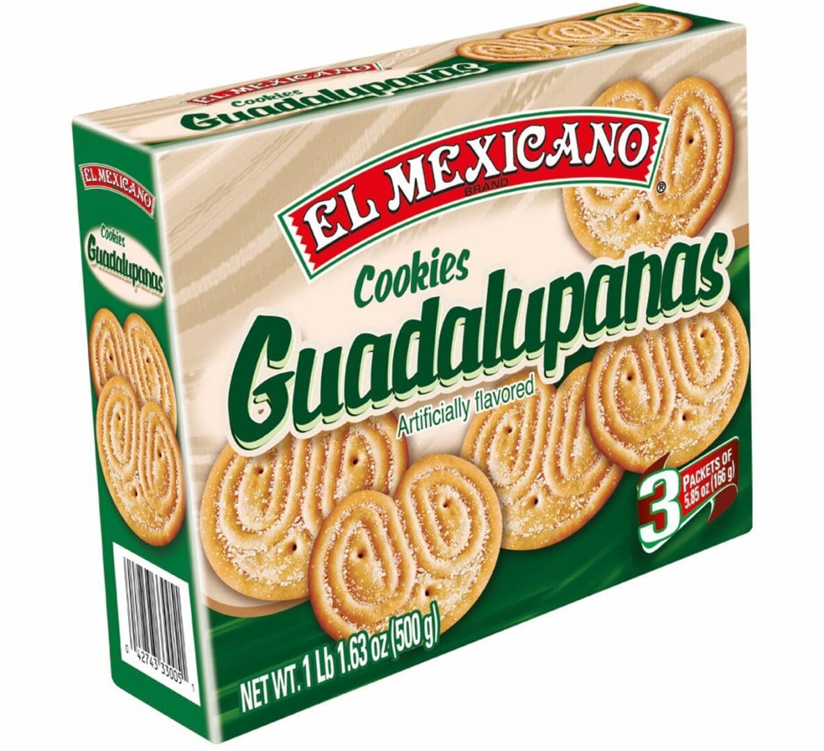 El Mexicano Guadalupanas cookies, 3 packs.