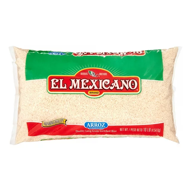 El Mexicano brand, 10 lb bag of rice.