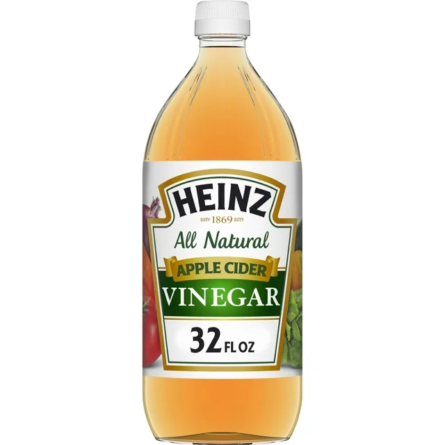 Heinz 32 fl oz apple cider vinegar bottle.