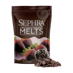 Sephra dark chocolate melts for candy.